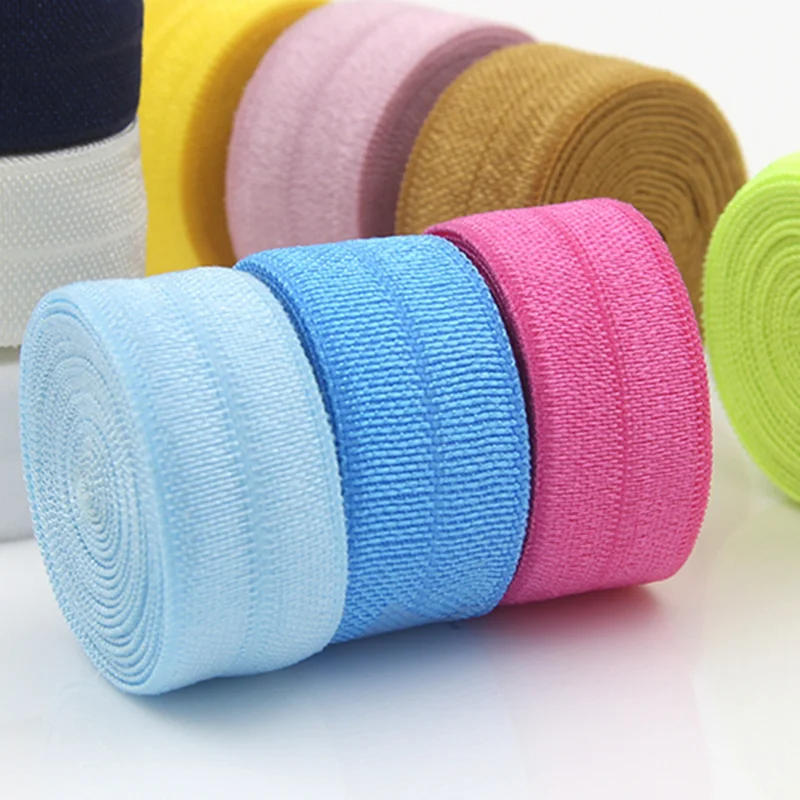 Description Picture 2 of item5yards/Lot 5/8" 15mm Elastic Band Multicolor Fold Over Spandex Elastic Ribbon For Sewing Lace Trim Waist Band Garment Accessory