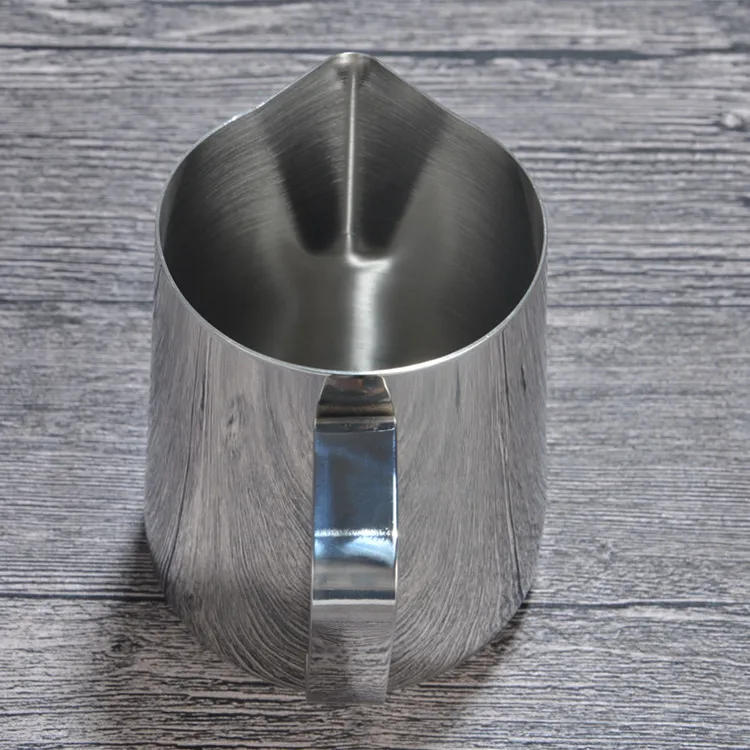 Description Picture 3 of item100/350/600ml Milk Jugs Fashion Stainless Steel Milk Craft Milk Frothing Pitcher Coffee Latte Frothing Art Jug Pitcher Mug Cup