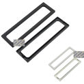 2Pcs Zinc Alloy White Black Consice Rectangle Finger Pull For Sliding Glass Door Closet Window