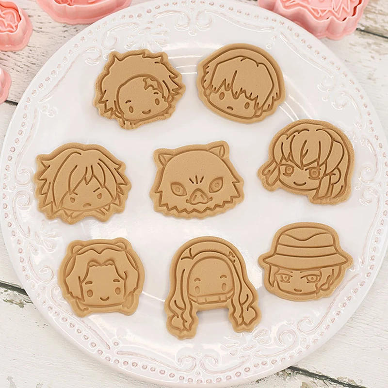 Description Picture 6 of itemAnime Demon Slayer Cookie Cutters Molds Set DIY Cartoon Cookie Stamp Pastry Tools Biscuit Mold for Baking Fondant Cutter