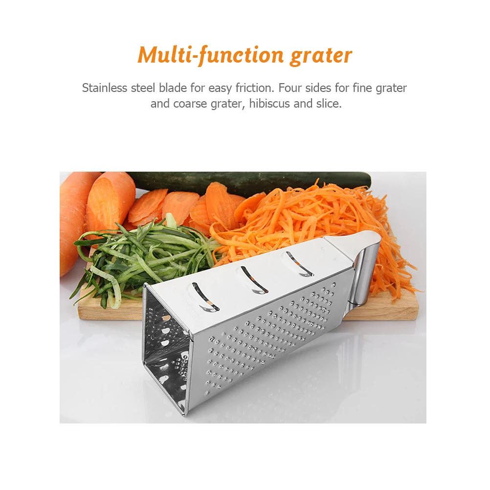 Description Picture 3 of itemFour-side Box Grater Vegetable Slicer Tower-shaped Potato Cheese Grater Multi-purpose Vegetable Cutter Kitchen Accessories
