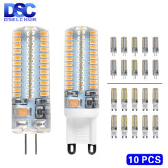 10pcs G4 G9 LED 1w 2w 3w 4w 5w 6w AC DC 12V 220V Replace 20w  40w 60w Halogen Lamp Light 360 Beam Angle Chandelier LED Bulb Lamp