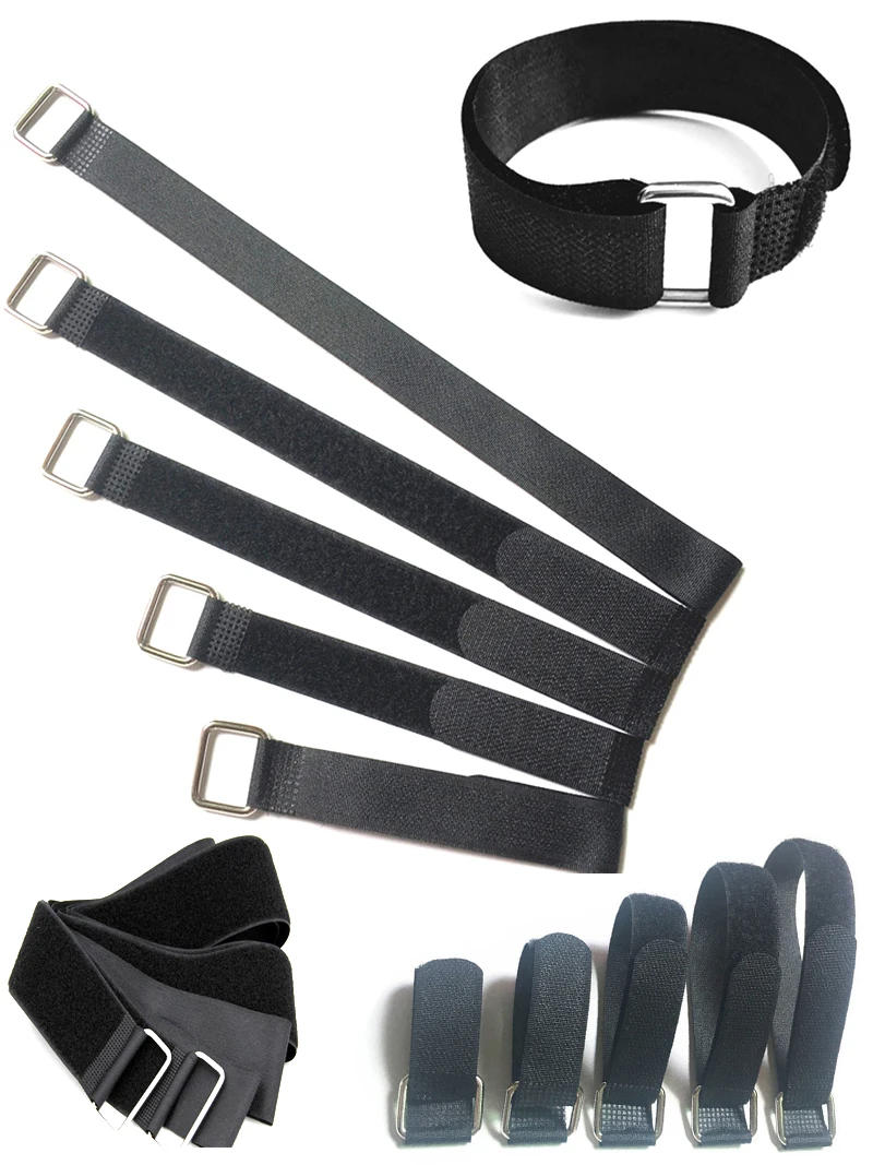 Description Picture 5 of item5Pcs Adhesive Loop Hook Reusable Fishing Rod Tie Holder Strap Wire Stick Buckle Belt Bundle Ties Fastener Tape Cable Organizers