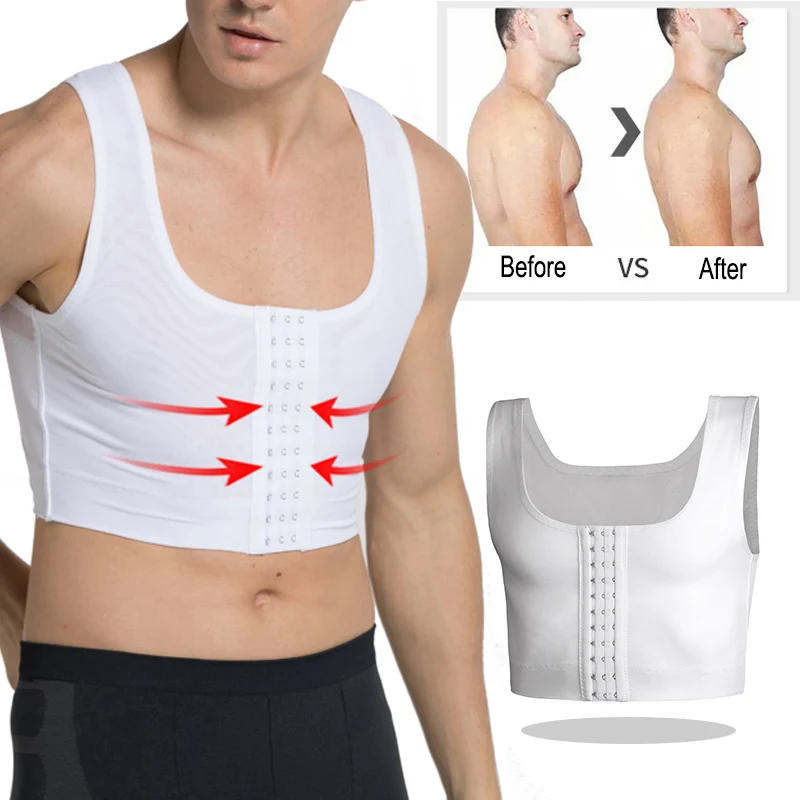 Description Picture 5 of itemMale Control Chest Bra Gynecomastia Chest Shaper Vest Tops Sexy Men Posture Corrector Compression Shirt Corset
