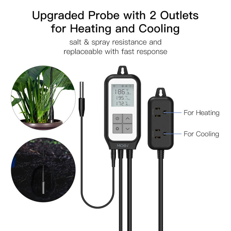 Description Picture 6 of itemWiFi Digital Temperature Thermostat Outlet Plug Heating Cooling Mode Carboy Aquarium Home Brewing Tuya Smart Life App Control