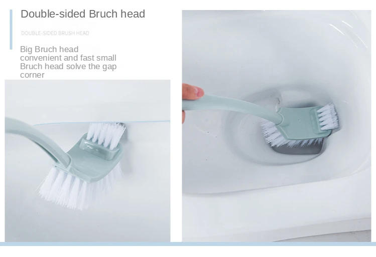 Description Picture 4 of itemHand Held Double-sided Long Handle Gap with Seat Toilet Brush No Dead Corner Toilet Environmental Protection Brush Toilet Clean