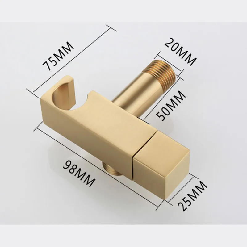 Description Picture 4 of itemSenlesen Brushed Golden Bidet Shower Faucet Solid Brass Cold/Hot Cold Water Mixer Tap Para Bathroom Bidet Faucets Toilet Faucets