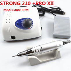 35000RPM STRONG 210 Micromotor Handpiece &  Control Box Electric Nail Drill Machine Manicure Nail Art Equipment