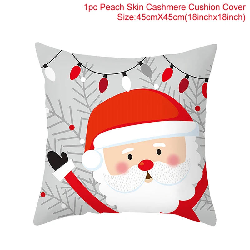 Description Picture 5 of itemChristmas Cushion Cover 45*45 Pillowcase Sofa Cushion Pillow Cases Cotton Pillow Covers Home Decoration 2023 Xmas Decor for Home