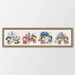 G140 Stich Cross Stitch Kits Craft Packages Cotton Fabric Floss Counted New Designs Needlework Embroidery Cross-Stitching