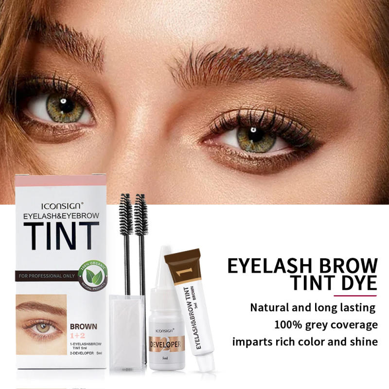 Description Picture 2 of itemICONSIGN Eyelash Tint Eyebrow Tint Kit Waterproof 15 Mins Fast Dye Brow Enhance Brow Dye Lash Can Keep Long Lasting Makeup Tools