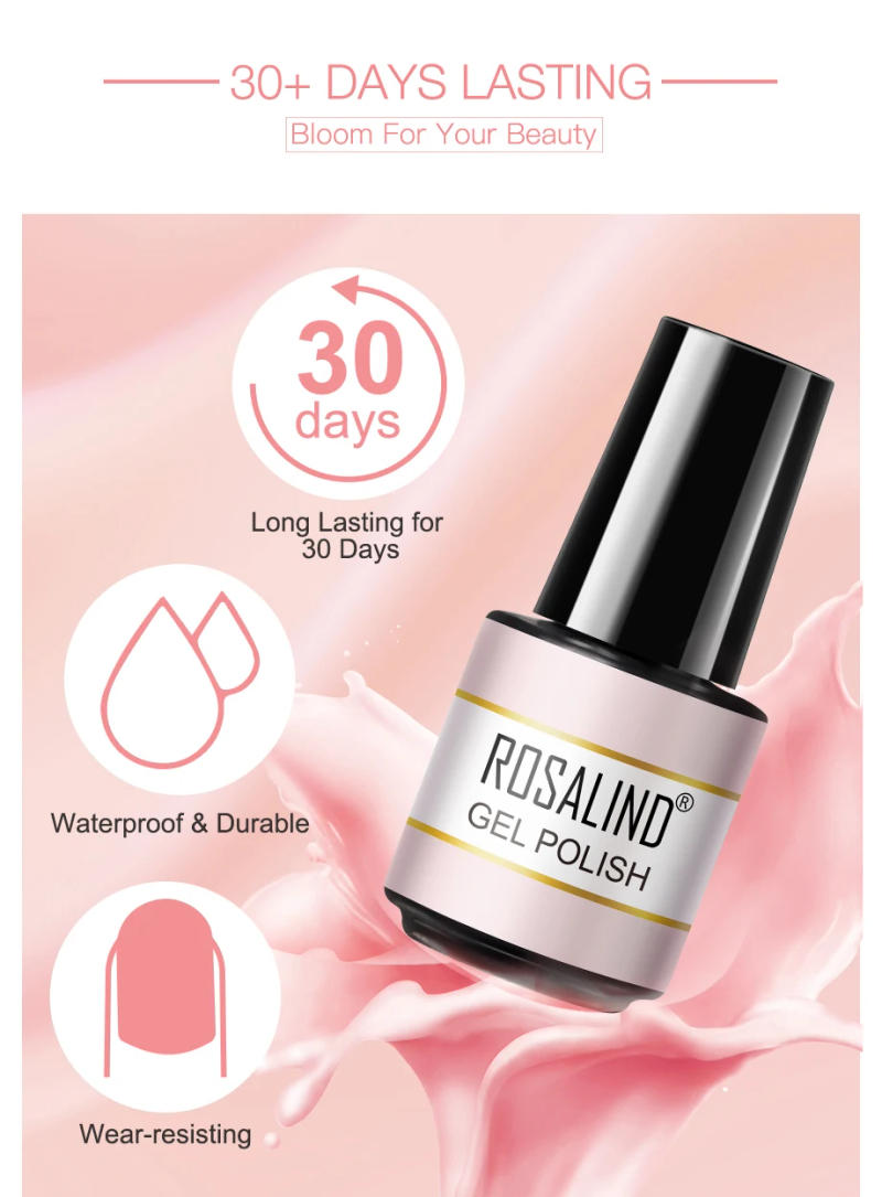 Description Picture 6 of itemROSALIND Thermal Nail Polish Color Changes With Temperature UV Semi Permanent Varnishes All For Nails Art Glitter Nail Gel