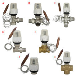energy save30-70degree DN15-DN32 Brass2/3wayStraight thermostatic radiator valve for heating system temperature controller valve