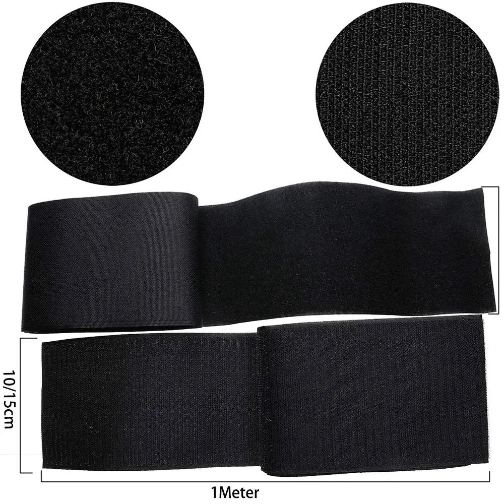 Description Picture 5 of item1Meter Sew on Hook and Loop 10cm 15cm Non-Adhesive Back Nylon Strip Fabric Fastener Non-Adhesive Interlocking Tape for DIY Craft