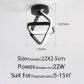 Square Black 22cm