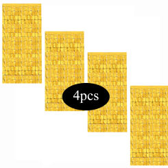 4pcs/lot Square Party Curtain Bachelorette Party Birthday Party Decorations Sequin Wedding Backdrop Decorations Wall Curtain