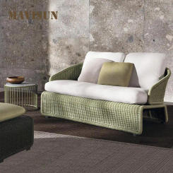 Creative Outdoor Sofa Double Sofas For Lazy People Sun Shine Lounger Rattan Garden Furniture Cafe Rest Chairs Patio Courtyard