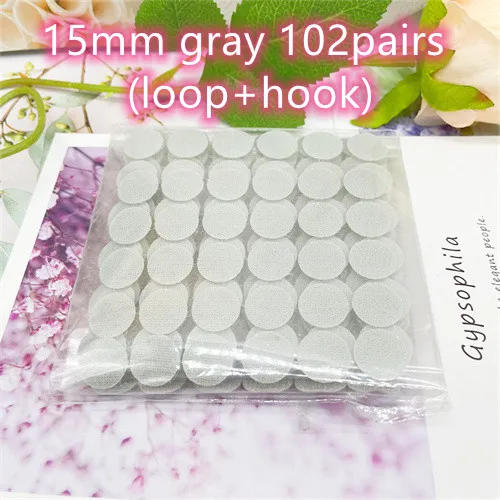 Description Picture 6 of item102Pairs 15mm Color Adhesive Fastener Tape Dots Hooks And Loops Magic Sticker Round Strong  Self Adhesive Dual Lock Tape