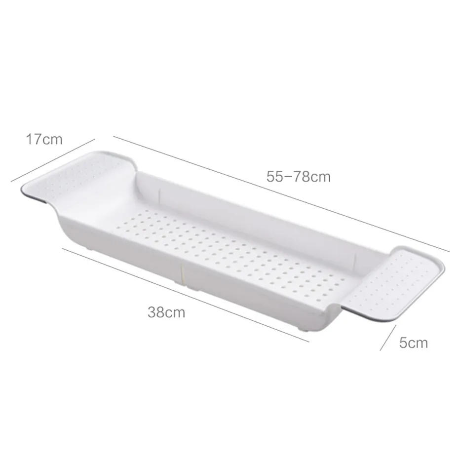 Description Picture 3 of itemBathtub Shelf Extendable Bathroom  Tray Shower Caddy Bamboo Bath Tub Rack Towel Book Holder Storage Organizer Accessories
