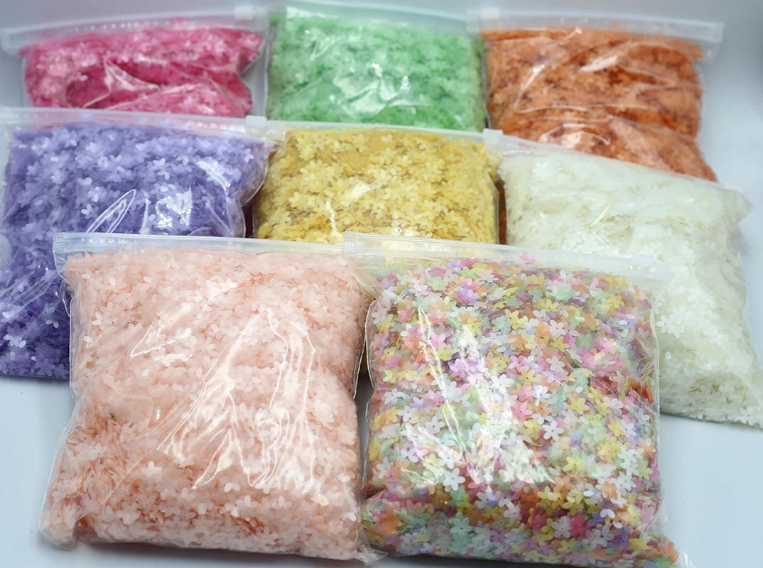 Description Picture 3 of item10mm Flower Seuiqns Five Petal Bloom Paillettes 3D Matte Color PVC Manicure Sequin for Craft Art Nails Beading Embroidery 800Pcs