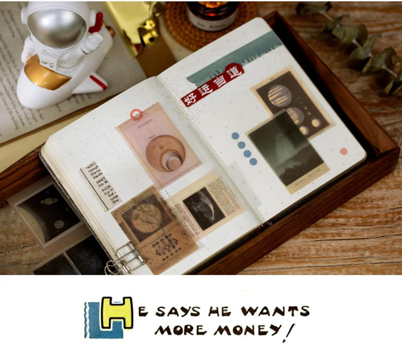 Description Picture 6 of item50pcs Vintage Paper for Phone Deco Retro Stationery Supplies Litmus Paper Bullet Journaling Label Scrapbooking Material