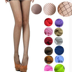Women Fishnet Sexy Stockings Multicolor Plus Size Pantyhose Colored Mesh Red Fishnets Tights Anti Hook Nylon Panty