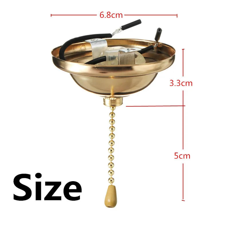 Description Picture 6 of itemLamp Base Retro Vintage Antique Ceiling Plate Lamp Holder Electroplating Iron e27 Pendant Light Accessory For Home Deco Dropship