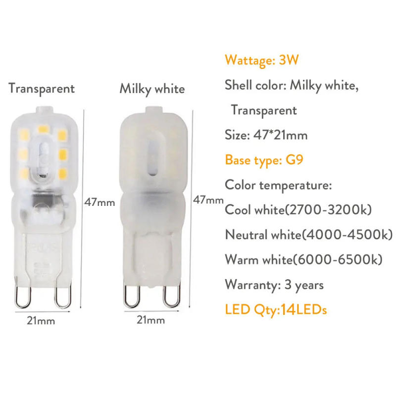 Description Picture 3 of itemMini 3W 14LEDs G9 LED Lamp LED Bulb SMD2835 Spotlight Chandelier High Quality Lighting Replace 30W Halogen Lamps 110V 220V
