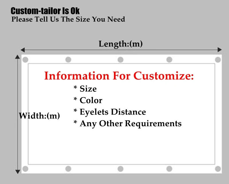 Description Picture 6 of item0.33mm Transparent PE Tarpaulin Mesh Reinforce Rainproof Cloth Waterproof Terrace Balcony Plants Cover Keep Warm Sun Shade Net