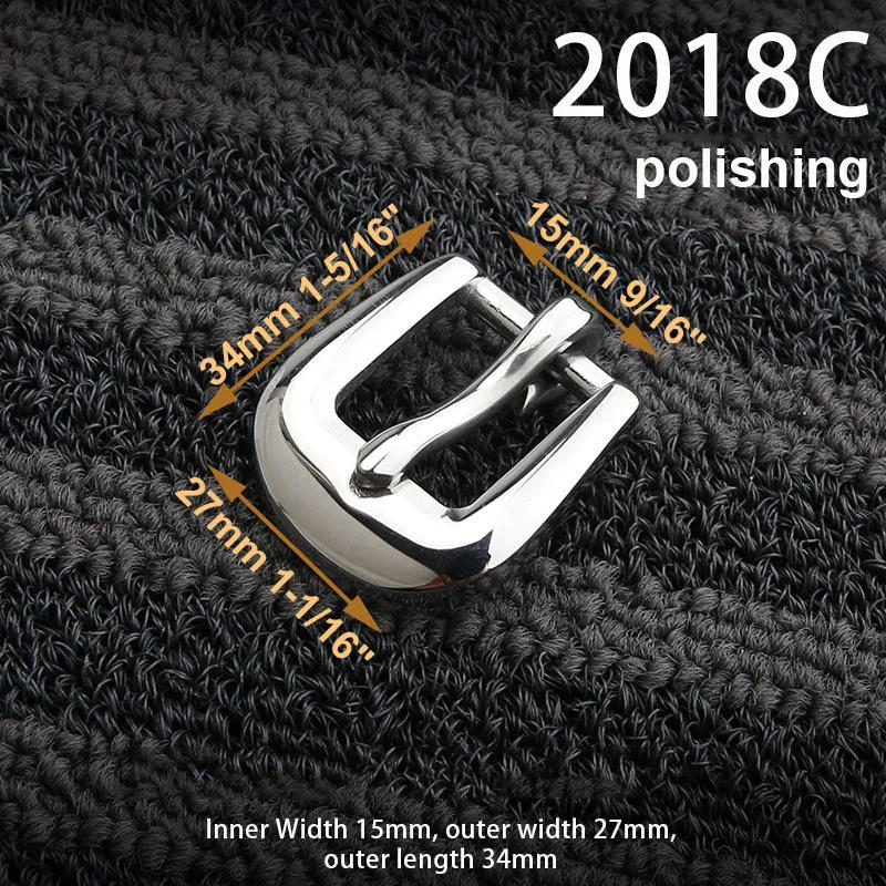 Description Picture 2 of item1pcs 304 Steel 15-35mm Belt Buckle End Heel bar Buckle Single Pin Heavy-duty For Leather Craft Strap Webbing Dog Collar CLOXY