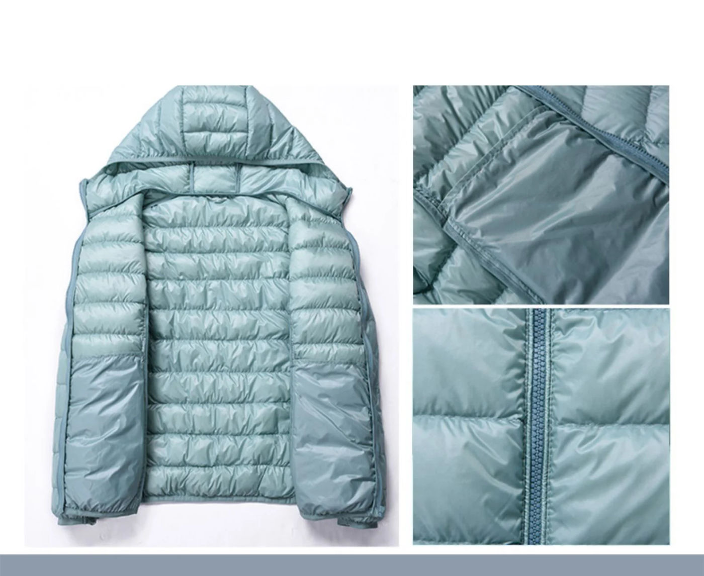 Description Picture 5 of itemUltra Light Duck Down Women Lightweight Coat Warm Female Windbreaker Parka Women's Down Jackets Coats Female Hooded Parka
