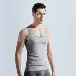 Plus Size Mens Undershirts Man 100%Cotton Sleeveless Basic Shirts Summer Sexy Fitness Body Building Elastic Singlet Underwear