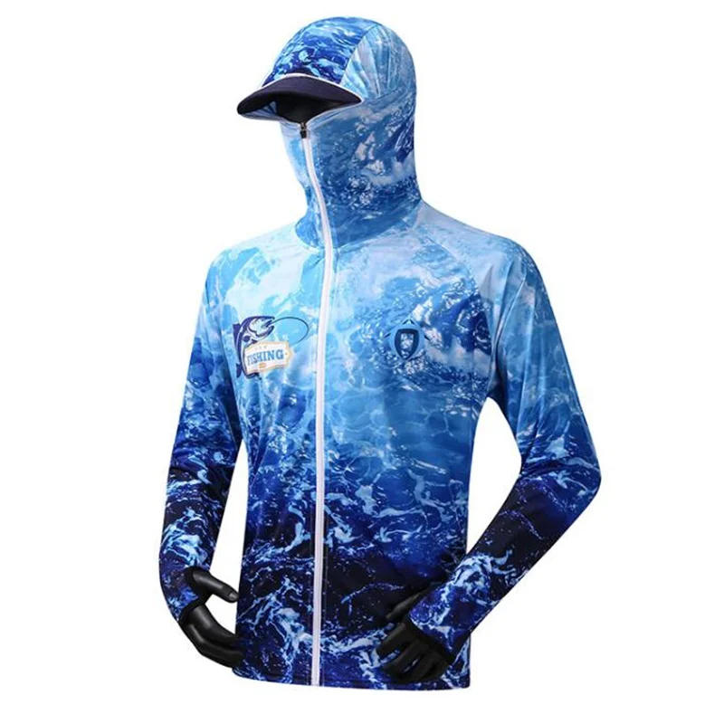 Description Picture 6 of itemProfessional Fishing Hoodie With Mask Anti-UV Sunscreen Sun Protection Clothes Fishing Shirt Breathable Quick Dry Fishing Jersey