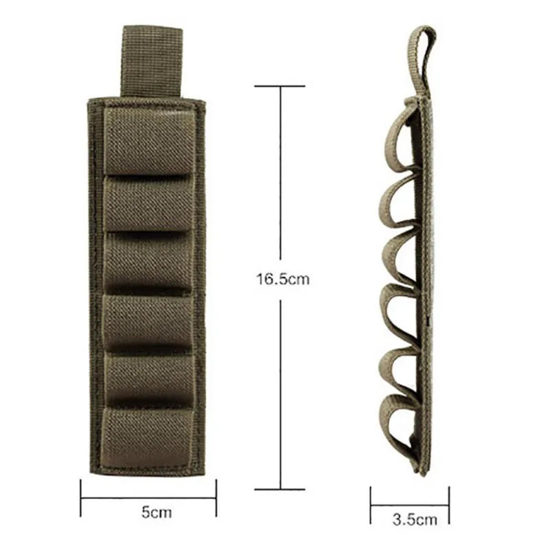 Description Picture 3 of item6 Rounds Tactical Shotgun Buttstock Shell Holder 12 GA Gauge Airsoft Gun Ammo Pouch Shotshell Case Hunting Accessories