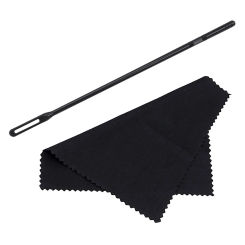 Flute Cleaning Rod Color Cloth Plastic Cleaning Kit 345mm/14 inch with Random Lightweight Portable Music Elements