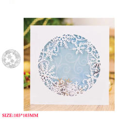 2021 New Design Metal Cut Dies for Scrapbooking Christmas Background Snowflake Frames Card Making Paper Crafts