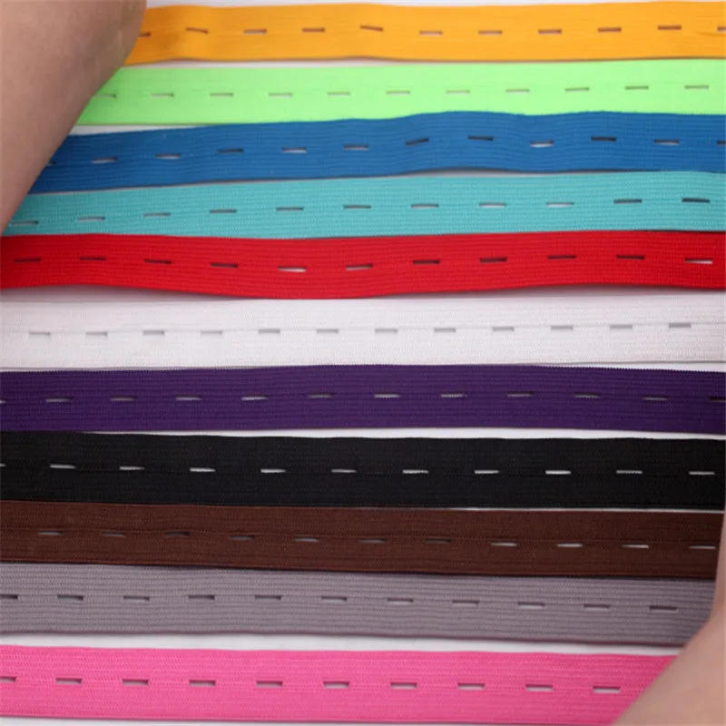Description Picture 5 of item18mm Colorful Adjustable Flat Elastic Band with Button Holes Elastic Band for Baby Diaper Pregnant Garment Sewing Accessories 1M