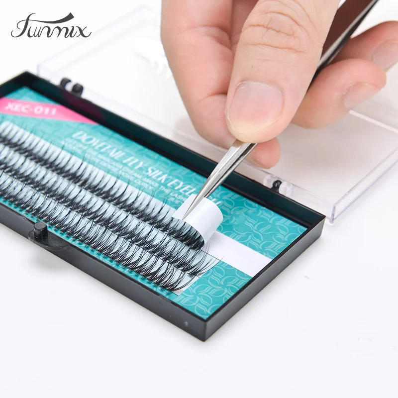 Description Picture 2 of item1pc FUNMIX Natural Fishtail Type Dovetail Fly Eyelash Soft Mink Eyelash For Fake Eyelashes Extension Makeup Tool