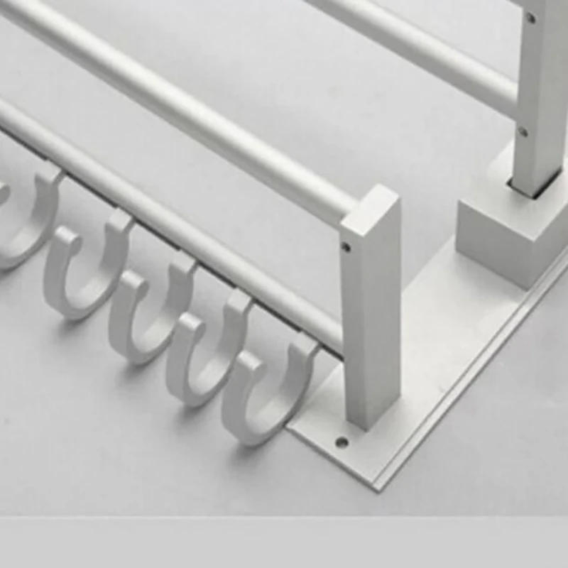 Description Picture 5 of itemWall-Mounted Aluminum Shower Shelf, Bathroom Towel Coat Rack, Towel Tray, Bracket, Aluminum, Wall-Mounted