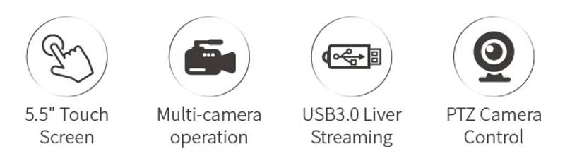 Description Picture 3 of itemFEELWORLD L2 Plus Multi Camera Video Mixer Switcher 5.5 Inch LCD Touch Screen 4 HDMI Inputs USB3.0 Output Live Streaming