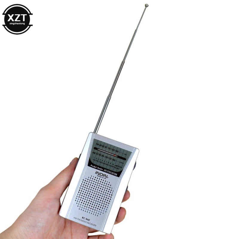 Description Picture 5 of itemBC-R60 Pocket Radio Telescopic Antenna Mini AM/FM 2-Band Radio World Receiver with Speaker 3.5mm Earphone Jack Portable Radio