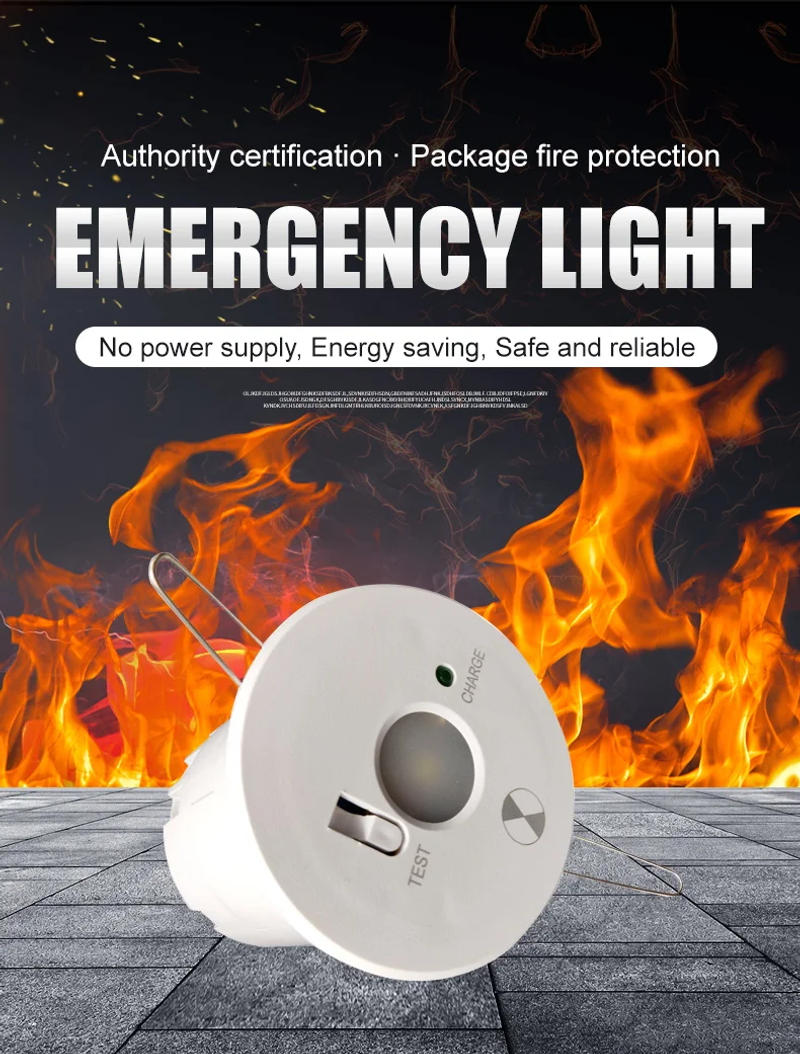 Description Picture 3 of itemEmergency Light Downlight Warehouse Staircase Aisle Entrance Balcony Recessed Ceiling Lamp 3 Hours Emergency Lighting Ac90-280v