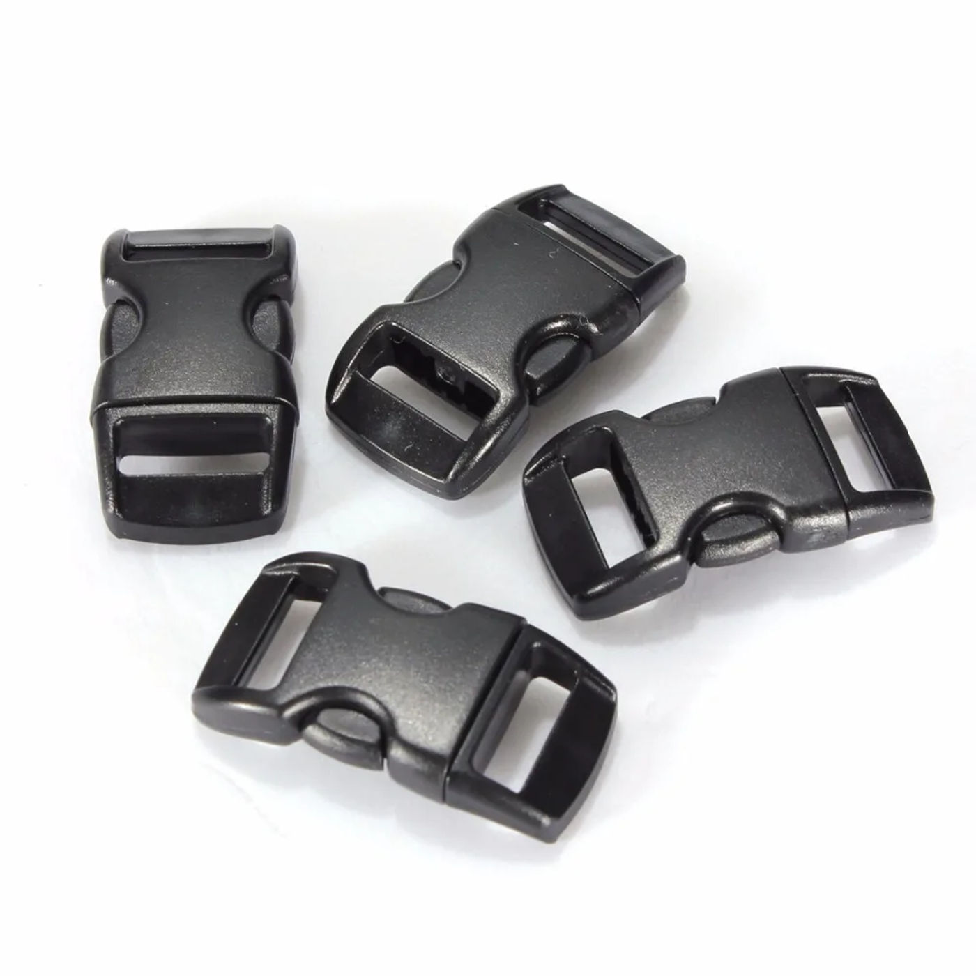 Description Picture 3 of item50pcs 3/8" 10mm Plastic Side Release Buckle Bracelet Curved Parachute 550 Paracord Bracelet Sewing Tools