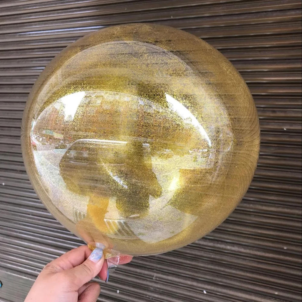 Description Picture 6 of itemDIY Transparent Bubble Balls Wedding Decoration Glitter Balloons PVC Round Helium Bobo Ballons Event Birthday Party Decor Ballon