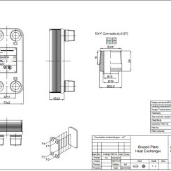 0.7m2 Heat Transfer Areas 60 Plates Small Plate Heat Exchanger, Stainless Steel Plate Chiller