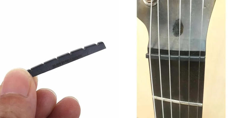 Description Picture 6 of itemGraph Tech PT-5042-00 TUSQ Nut XL 42mm Pre-Slotted Flat Bottom Guitar Nut for FD Strat Electric Guitar Accessories Black