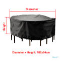 Oxford Cloth Waterproof Round Table Dust Cover Outdoor Furniture Dustproof Sofa Chair Snow Rain Patio Protective Case