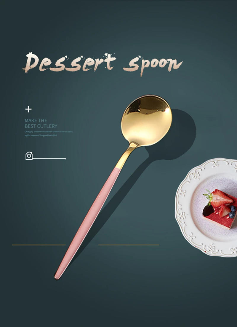 Description Picture 5 of item20pcs Gold Dinnerware Set Stainless Steel Cutlery Set Mirror Silverware Knife Fork Spoon Tableware Flatware Set Dishwasher Safe