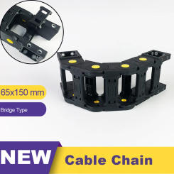 65*150 65x150 Nylon Plastic Transmission Cable Chain Drag Leaf Chain Towline 65 Wire Carrier