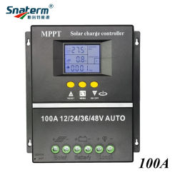 Snaterm 60A 80A 100A MPPT Solar Charge Controller Tool 12V 24V 36V 48V Solar Panel Battery Smart Regulator Lead Acid/Lithium